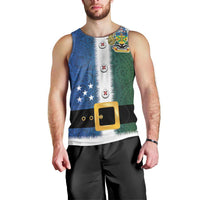 Solomon Islands Merry Christmas Men Tank Top Santa Suit Style With Melanesian Pattern LT03 - Polynesian Pride