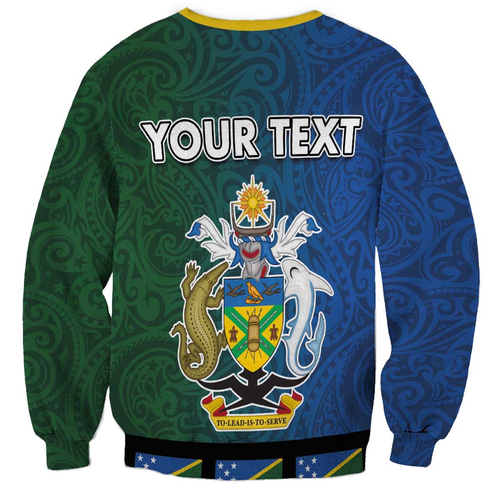 Solomon Islands Merry Christmas Sweatshirt Santa Suit Style With Melanesian Pattern