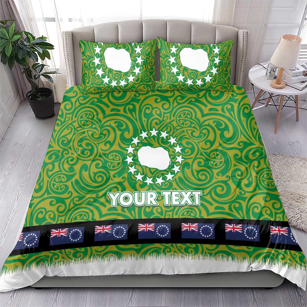 Cook Islands Merry Christmas Bedding Set Santa Suit Style With Polynesian Pattern