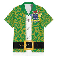 Cook Islands Merry Christmas Family Matching Mermaid Dress and Hawaiian Shirt Santa Suit Style With Polynesian Pattern