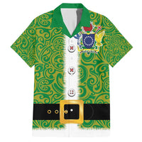 Cook Islands Merry Christmas Hawaiian Shirt Santa Suit Style With Polynesian Pattern