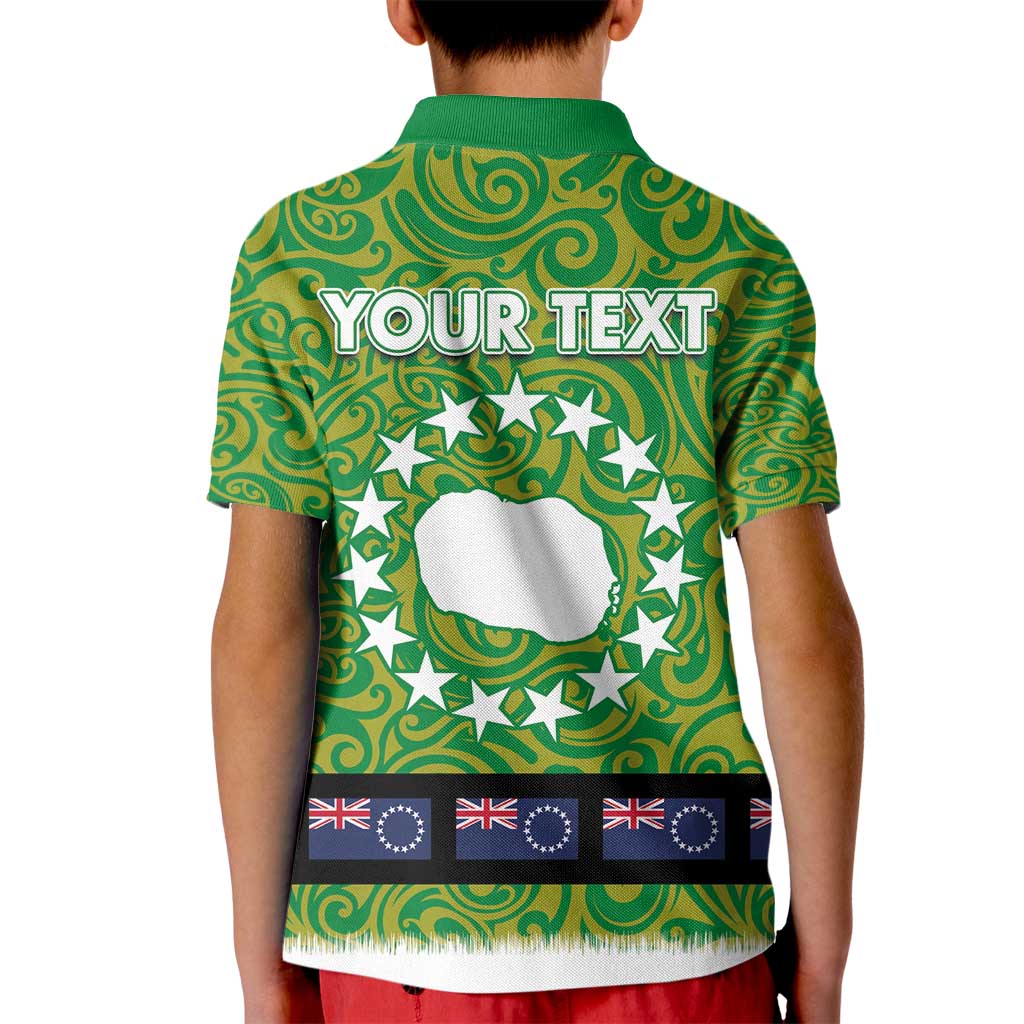 Cook Islands Merry Christmas Kid Polo Shirt Santa Suit Style With Polynesian Pattern