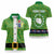 Cook Islands Merry Christmas Women Polo Shirt Santa Suit Style With Polynesian Pattern