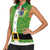 Cook Islands Merry Christmas Women Sleeveless Polo Shirt Santa Suit Style With Polynesian Pattern