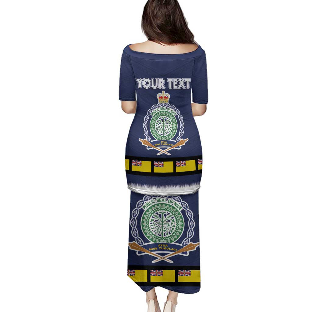 Niue Merry Christmas Family Matching Puletasi and Hawaiian Shirt Santa Suit Style With Hiapo Pattern