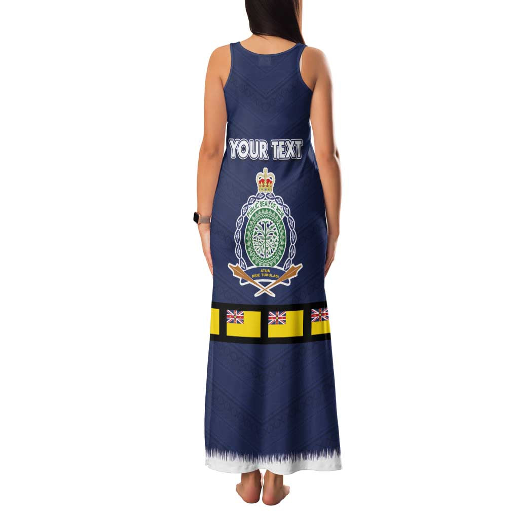 Niue Merry Christmas Family Matching Tank Maxi Dress and Hawaiian Shirt Santa Suit Style With Hiapo Pattern