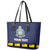 Niue Merry Christmas Leather Tote Bag Santa Suit Style With Hiapo Pattern