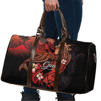 Guam Tribal Chamorro Travel Bag Polynesian Shark with Plumeria and Sea Vibe - Polynesian Pride