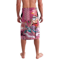 Hawaii Mele Kalikimaka Lavalava Funny Santa with Tribal Tattoos Kakau Pink Color - Polynesian Pride