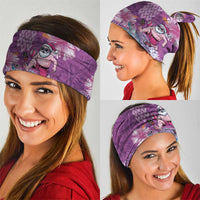 Hawaii Mele Kalikimaka Neck Gaiter Funny Santa with Tribal Tattoos Kakau Purple Color - Polynesian Pride