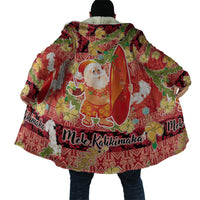 Hawaii Santa Mele Kalikimaka Cloak Tropical Puakenikeni Lei with Polynesian Tribal Pattern - Polynesian Pride