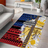 Hawaii Lutheran High School Area Rug Kakau Pattern Splash Style LT03 - Polynesian Pride