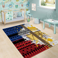 Hawaii Lutheran High School Area Rug Kakau Pattern Splash Style LT03 - Polynesian Pride