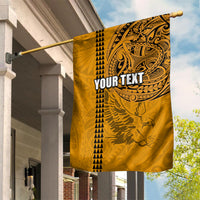 Nanakuli High and Intermediate School Garden Flag Tribal Kakau Pattern LT03 House Flag Yellow - Polynesian Pride