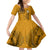 Nanakuli High and Intermediate School Kid Short Sleeve Dress Tribal Kakau Pattern LT03 KID Yellow - Polynesian Pride