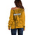 Nanakuli High and Intermediate School Off Shoulder Sweater Tribal Kakau Pattern LT03 - Polynesian Pride