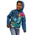 Hawaii Kid Hoodie Whale Mix Hibiscus and Kanaka Maoli Blue Version LT03 - Polynesian Pride