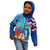 Hawaii Race For Whales Kid Hoodie Flag and Polynesian Hibiscus LT03 - Polynesian Pride