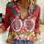 Polynesian Valentine Day Women Casual Shirt Love Couple Turtle Maori Hibiscus Red Style LT03 Female Red - Polynesian Pride
