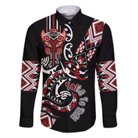 Aotearoa Toitu Te Tiriti-Honour the Treaty Family Matching Puletasi and Hawaiian Shirt Maori Taniwha Haka with Taniko and Tukutuku