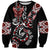 Aotearoa Toitu Te Tiriti-Honour the Treaty Sweatshirt Maori Taniwha Haka with Taniko and Tukutuku
