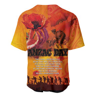 Australia and New Zealand ANZAC Day Baseball Jersey Soldiers Memories - Red Poppies with Aboriginal and Maori Art