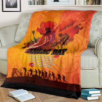 Australia and New Zealand ANZAC Day Blanket Soldiers Memories - Red Poppies with Aboriginal and Maori Art