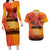 Australia and New Zealand ANZAC Day Couples Matching Long Sleeve Bodycon Dress and Hawaiian Shirt Soldiers Memories - Red Poppies with Aboriginal and Maori Art