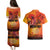 Australia and New Zealand ANZAC Day Couples Matching Puletasi and Hawaiian Shirt Soldiers Memories - Red Poppies with Aboriginal and Maori Art