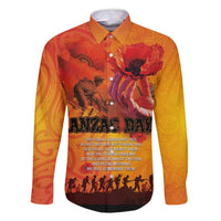 Australia and New Zealand ANZAC Day Family Matching Long Sleeve Bodycon Dress and Hawaiian Shirt Soldiers Memories - Red Poppies with Aboriginal and Maori Art