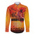 Australia and New Zealand ANZAC Day Long Sleeve Button Shirt Soldiers Memories - Red Poppies with Aboriginal and Maori Art