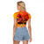 Australia and New Zealand ANZAC Day Raglan Cropped T Shirt Soldiers Memories - Red Poppies with Aboriginal and Maori Art