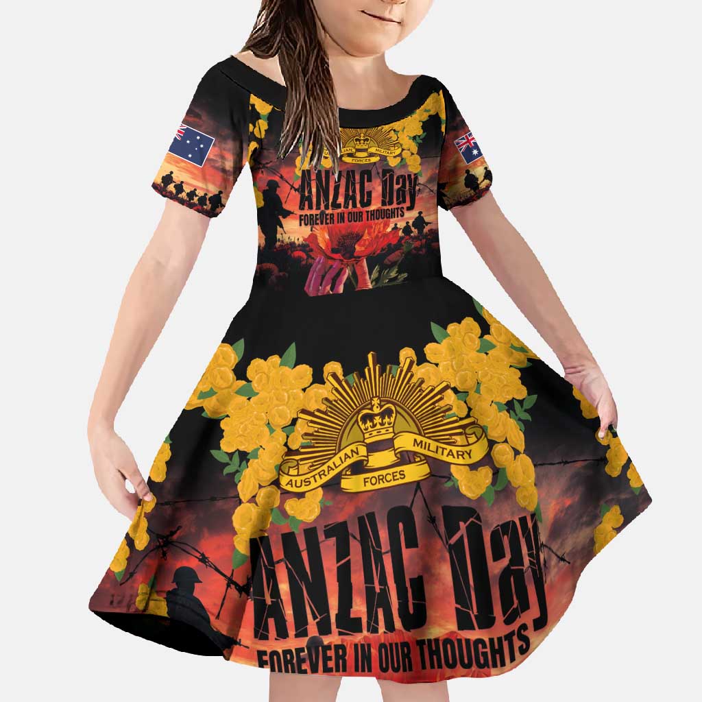 Australia ANZAC Day Family Matching Mermaid Dress and Hawaiian Shirt Forever in My Thoughts