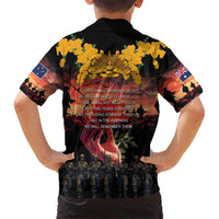 Australia ANZAC Day Family Matching Short Sleeve Bodycon Dress and Hawaiian Shirt Forever in My Thoughts