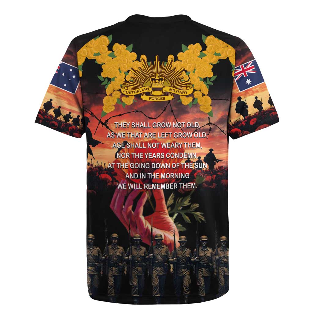 Australia ANZAC Day Rugby Jersey Forever in My Thoughts