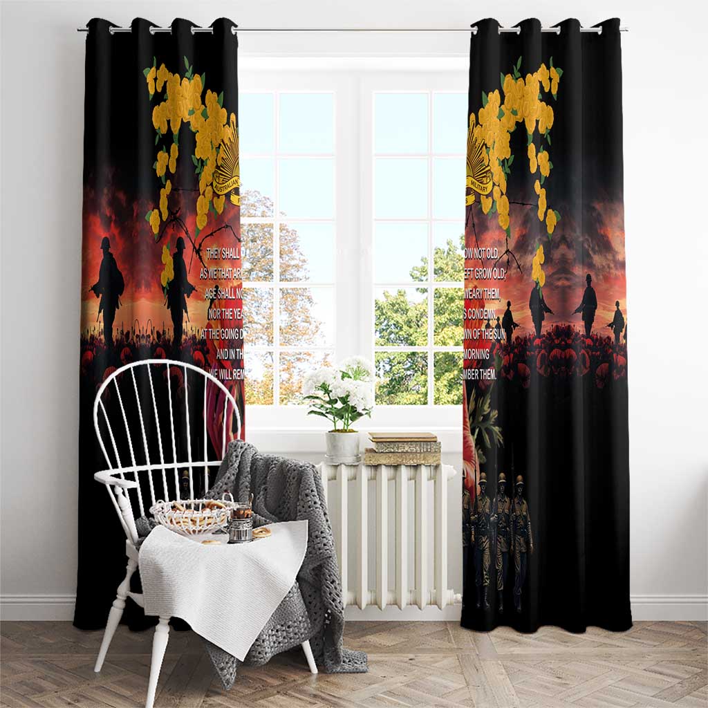 Australia ANZAC Day Window Curtain Forever in My Thoughts