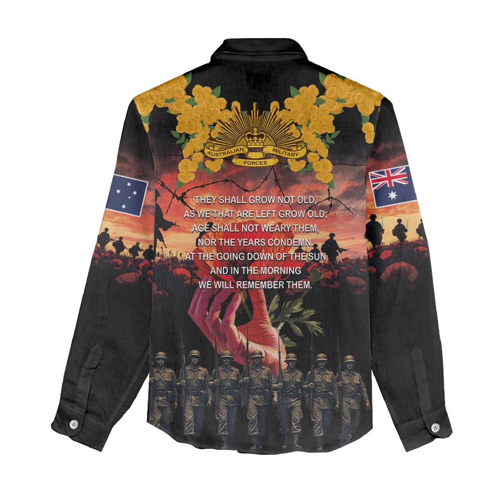 Australia ANZAC Day Women Casual Shirt Forever in My Thoughts