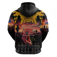 Australia ANZAC Day Zip Hoodie Forever in My Thoughts