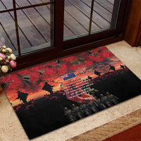 New Zealand ANZAC Day Rubber Doormat Forever in My Thoughts