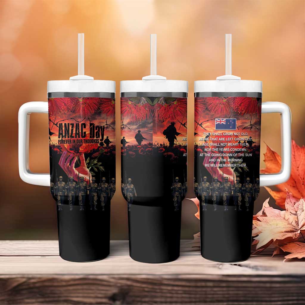 New Zealand ANZAC Day Tumbler With Handle Forever in My Thoughts