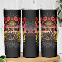 Australia ANZAC Day Skinny Tumbler Kangaroo and Koala Soldier Forever in My Thoughts