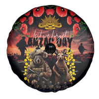 Australia ANZAC Day Spare Tire Cover Kangaroo and Koala Soldier - Forever in My Thoughts