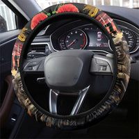 Australia ANZAC Day Steering Wheel Cover Kangaroo and Koala Soldier - Forever in My Thoughts