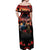 New Zealand ANZAC Day Off Shoulder Maxi Dress Tui Bird and Kiwi Bird Soldier - Forever in My Thoughts