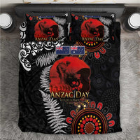 Australia and New Zealand ANZAC Day Bedding Set Aboriginal and Maori Art Pattern - Gallipoli Lest We Forget