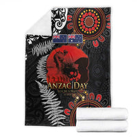 Australia and New Zealand ANZAC Day Blanket Aboriginal and Maori Art Pattern - Gallipoli Lest We Forget