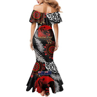 Australia and New Zealand ANZAC Day Mermaid Dress Aboriginal and Maori Art Pattern - Gallipoli Lest We Forget