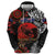 Australia and New Zealand ANZAC Day Zip Hoodie Aboriginal and Maori Art Pattern - Gallipoli Lest We Forget