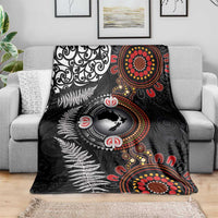 Australia and New Zealand Together Blanket Aboriginal and Maori Art Tattoo
