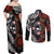 Australia and New Zealand Together Couples Matching Off Shoulder Maxi Dress and Long Sleeve Button Shirt Aboriginal and Maori Art Tattoo